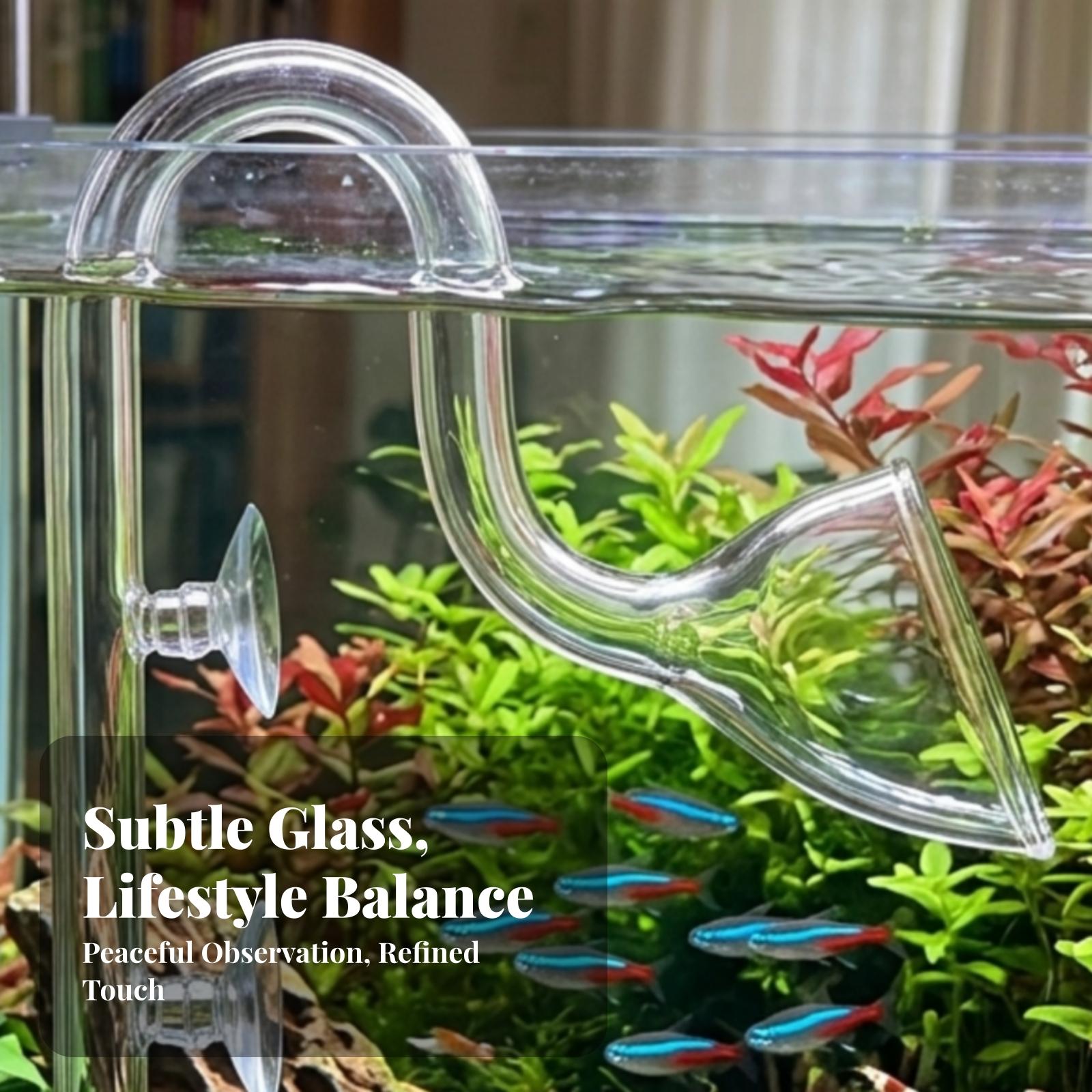 Aquarium Planted Tank Filter - مجموعة أنابيب تهوية شفافة لمدخل ومخرج
