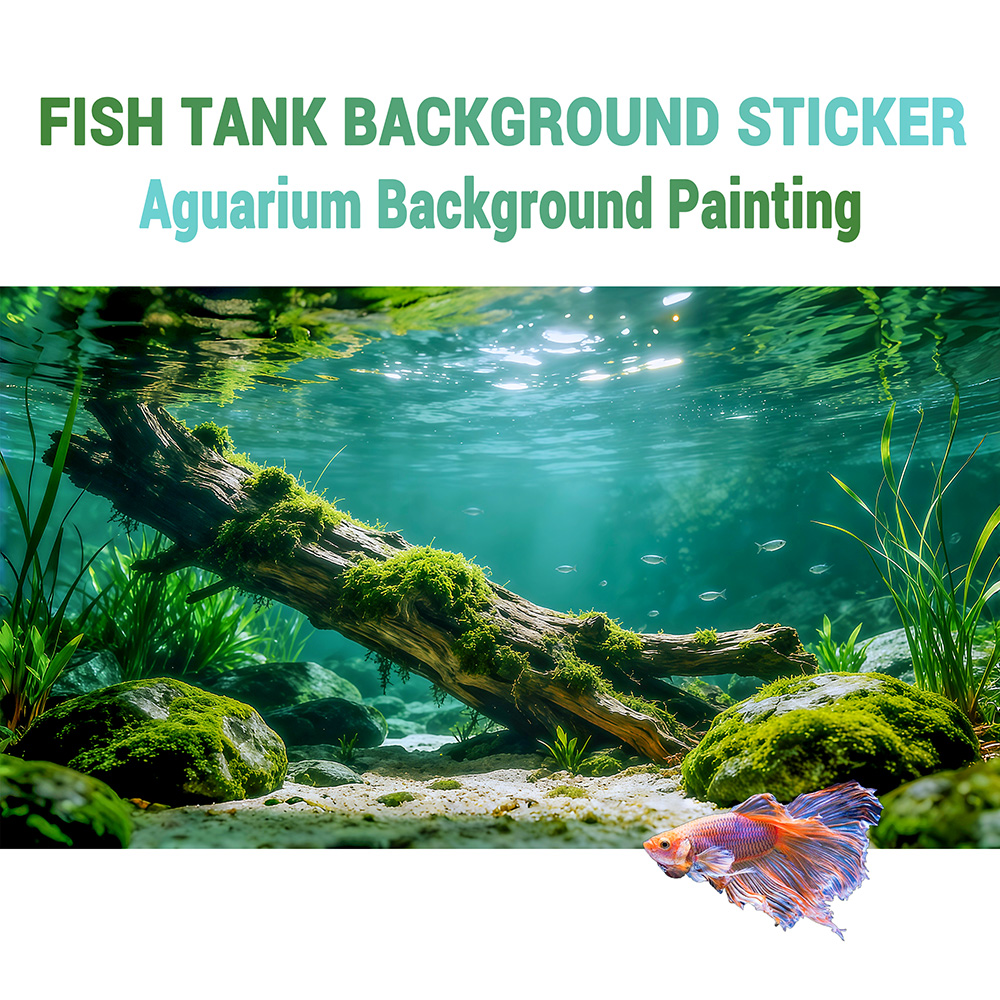 Aquarium Driftwood - خشب ميت في قاع النهر، ملصقات