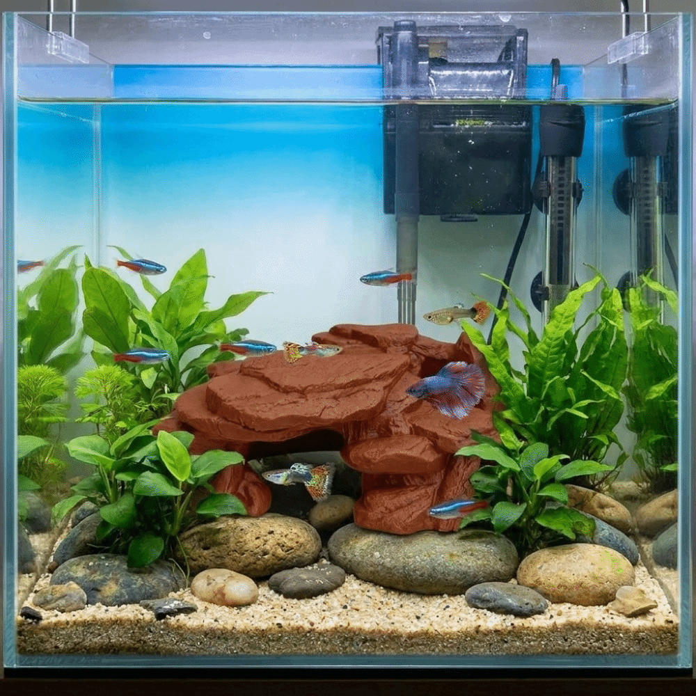 زينة صخرية ثلاثية الأبعاد لأحو - مراجعة Aquarium Driftwood وسعره