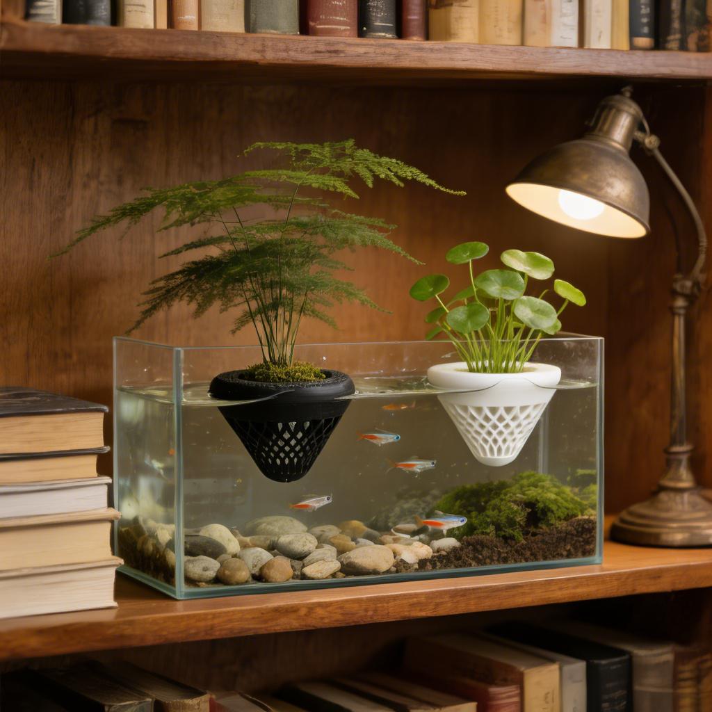 قطعتان من حامل النباتات العائم - مراجعة Plant Aquarium Pot وسعره