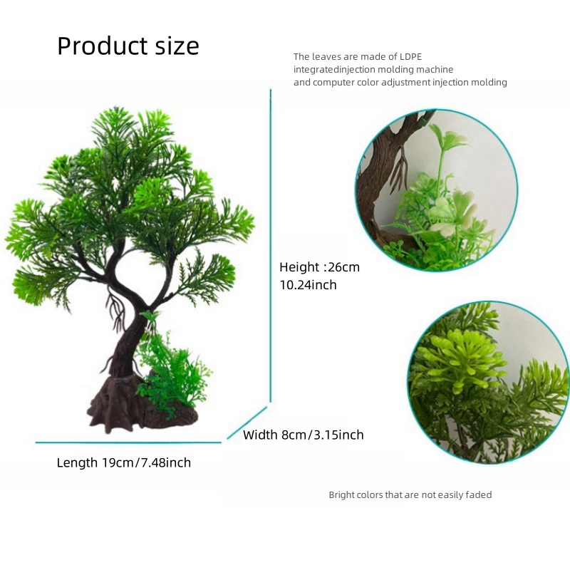 زينة حوض السمك الاصطناعية، نبا - مراجعة Live Plant Aquarium وسعره